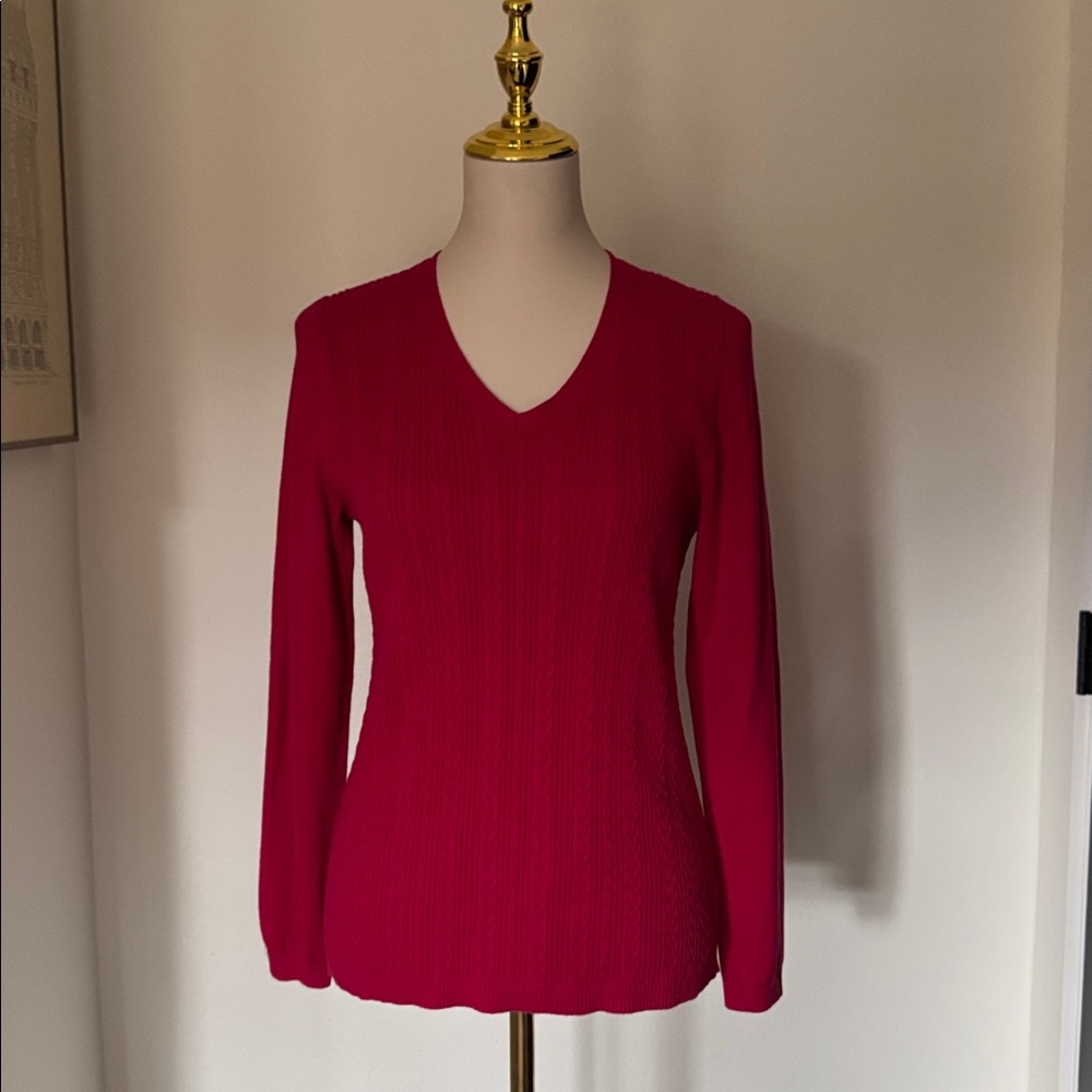 Talbots Vibrant Pink Knit Sweater